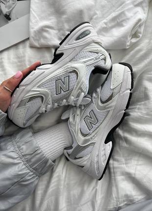 New balance 53o white grey женские кроссовки Deves4 фото