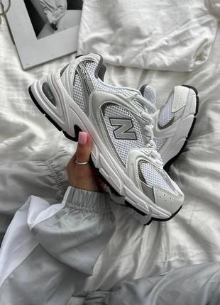 New balance 53o white grey женские кроссовки Deves2 фото
