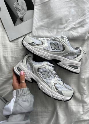 New balance 53o white grey женские кроссовки Deves3 фото