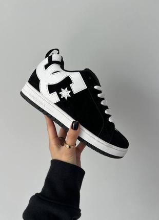 Dc sneakers black white женские кроссовки кеды9 фото