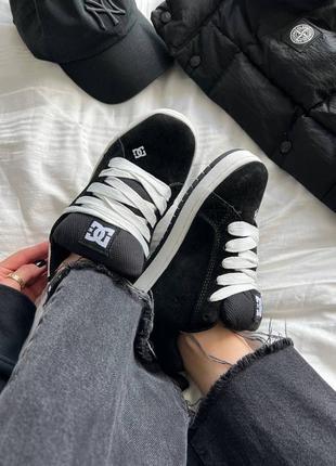 Dc sneakers black white женские кроссовки кеды5 фото