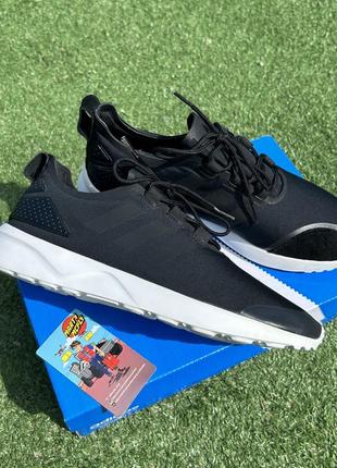 Новые женские летние кроссовки adidas zx flux adv verve black white8 фото