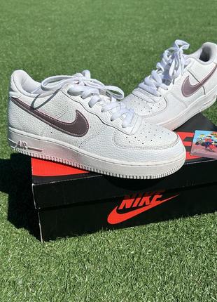 Жіночі шкіряні кросівки nike air force 1 gs white1 фото