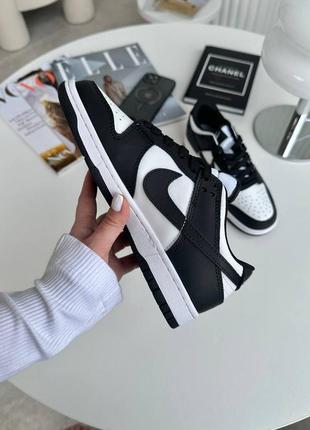 Nike dunk white black5 фото