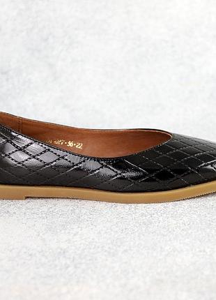 Балетки женские кожаные 588416 черные