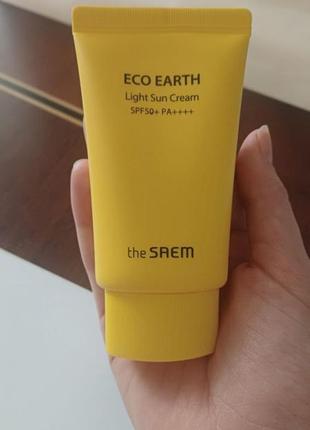 Солнцезащитный крем eco earth light sun cream spf 50+