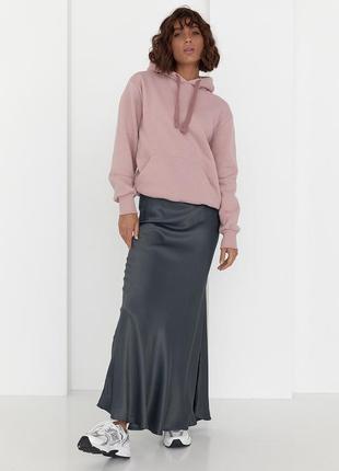 Женское теплое худи с карманом спереди - лавандовый цвет, m/l (есть размеры)3 фото