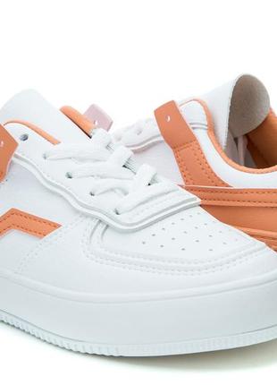 Жіночі кеди 13149 білі штучна шкіра