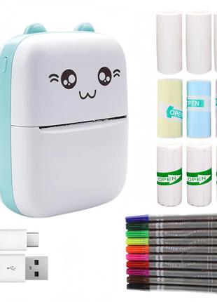 Блютуз термопринтер детский принтер для телефона беспроводной фотопринтер принтер компактный