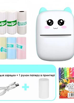 Беспроводной принтер для телефона детский термопринтер домашний принтер для печати наклеек маленький принтер