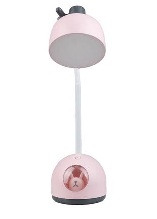 Лампа настольная аккумуляторная детская 4 вт ночник настольный с сенсорным управлением lt-a2084 розовый3 фото