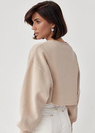 Жіночий укорочений світшот oversize 4