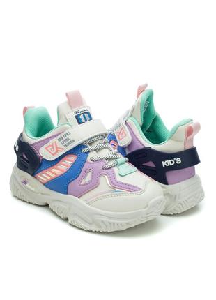 Дитячі кросівки 15369 бежеві штучна шкіра