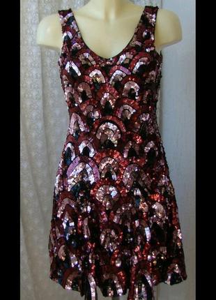 Платье вечернее в пайетках miss selfridge р.42 3609