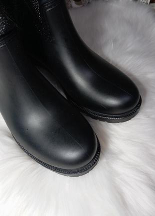 Женские черные резиновые сапоги резиновые сапоги размер 40