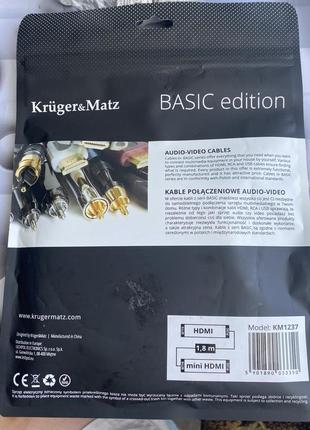 Кабель hdmi на mini hdmi kruger&matz basic edition