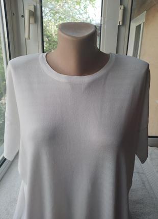 Вискозная трикотажная блуза блузка футболка большого размера батал4 фото