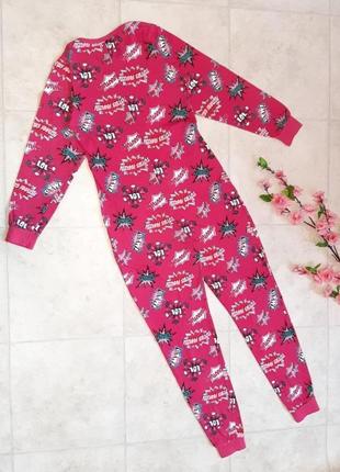 1+1=3 яркий розовый комбинезон одежда для дома пижама, размер 44 - 463 фото