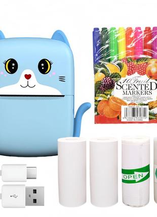 Портатативній принтер мини принтер для телефона детский принтер термопринтер портативний с блютуз