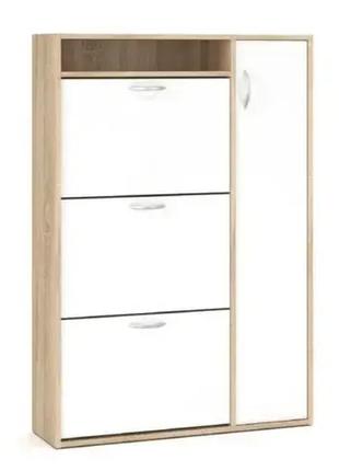 Тумба для взуття оріон мебель сервіс дуб самоа білий матовий