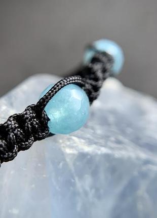 Браслет универсальный с аквамарином (спокоение, переносимость, поддержка во времена перемен)