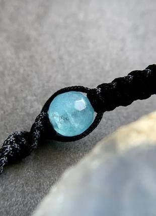 Браслет универсальный с аквамарином (спокоение, переносимость, поддержка во времена перемен)