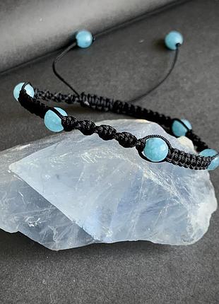 Браслет універсальний з аквамарином ( спокій, терпимість, підтримка в часи змін)