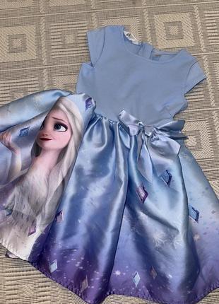 Классное платье на день рождения или на каждый день frozen elsa от h&amp;m 4-6 лет2 фото