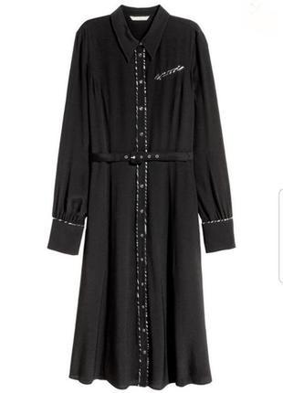 Платье рубашка миди h&m с перламутровыми кнопками.