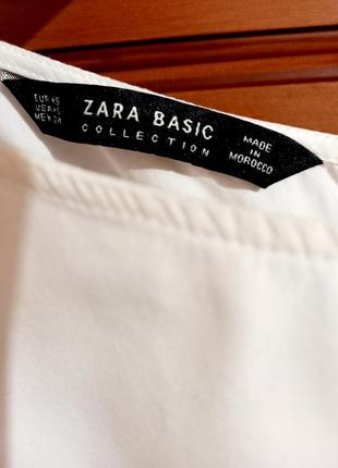 Блуза белого цвета р.42.zara basic.б.в.3 фото