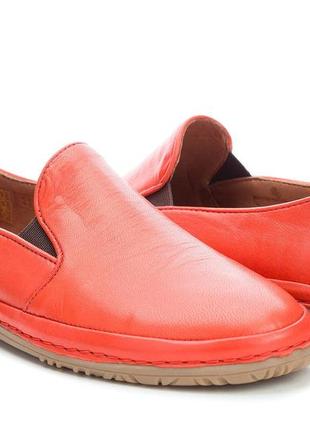 Жіночі туфлі 08161 червоні шкіра8 фото