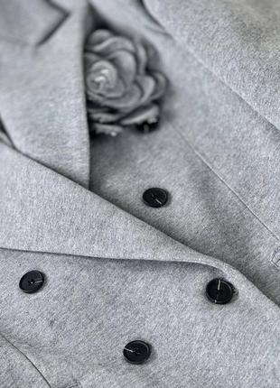 Костюм брючний сірий котон штани широкі в спортивному стилі