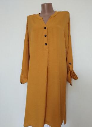 Сукня-сорочка жовта2 фото