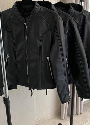 Кожаная куртка zara