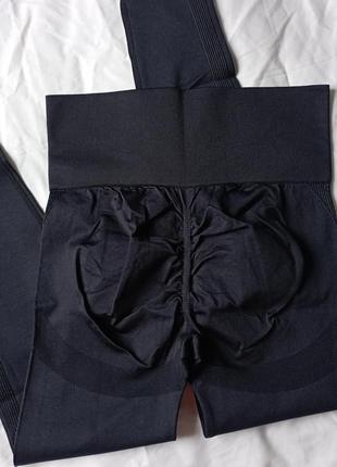 Спортивний костюм хс новий чорний жіночий топ лосіни легінси7 фото