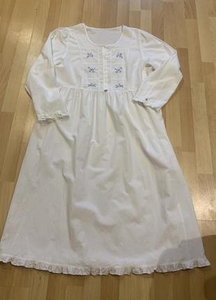 Білосніжне котонова плаття- бохо з ніжною вишивкою, батал4 фото