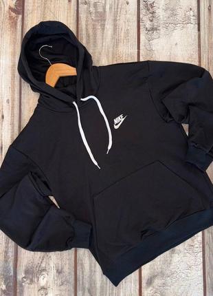Подростковое унисекс мужское худи в стиле nike найк черное для подростков xxs-m