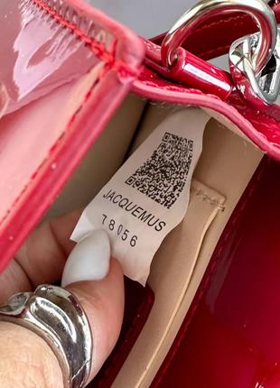 Jacquemus premium le chiquito moyen mini красная лакированная сумка мини брендовая женская3 фото