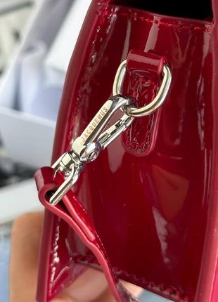 Jacquemus premium le chiquito moyen mini красная лакированная сумка мини брендовая женская10 фото