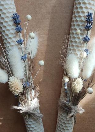 Венчальные свечи из натурального воща bbee candles