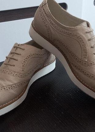 Р. 35 22,5 см pier one кожа туфли оксфорды броги германия