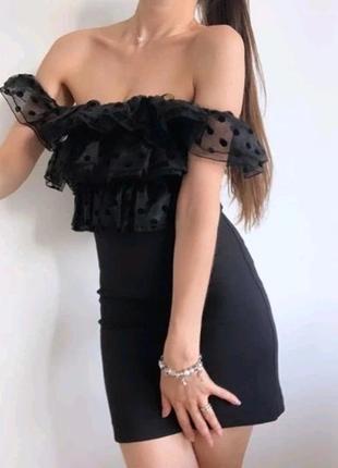 Zara чорна міні сукня