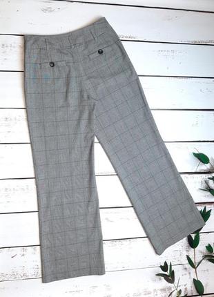1+1=3 стильные прямые свободные серые брюки брюки в клетку next, размер 44 - 463 фото