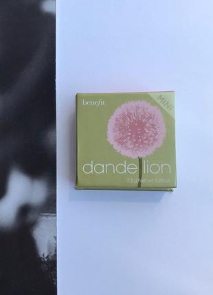 Міні рум‘яна  benefit dandelion baby-pink brightening blush 2,5 г. нові. оригінал📦є відправка новою поштою4 фото