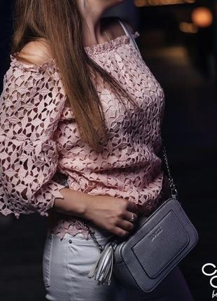 Ажурна рожева кофтинка