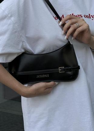 Стильная кожаная женская сумка jacquemus le bisou ceinture leather shoulder bag натуральная женская сумка багет сумка-багет сумка-хобо из кожи