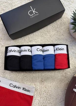 Мужской трусы боксерки подарочный набор из 5 штук Brązowy calvin klein