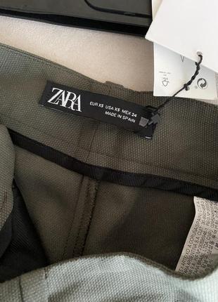 Zara новые брюки широкие хаки лиоцелл4 фото