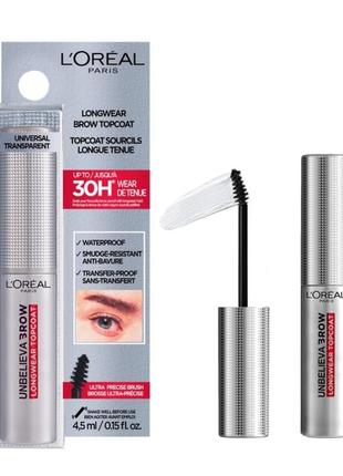 Фіксатор для брів l'oreal paris unbelieva brow стійкий відтінок 00 прозорий 4.5 мл3 фото