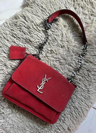 Кожаная сумка ysl bag